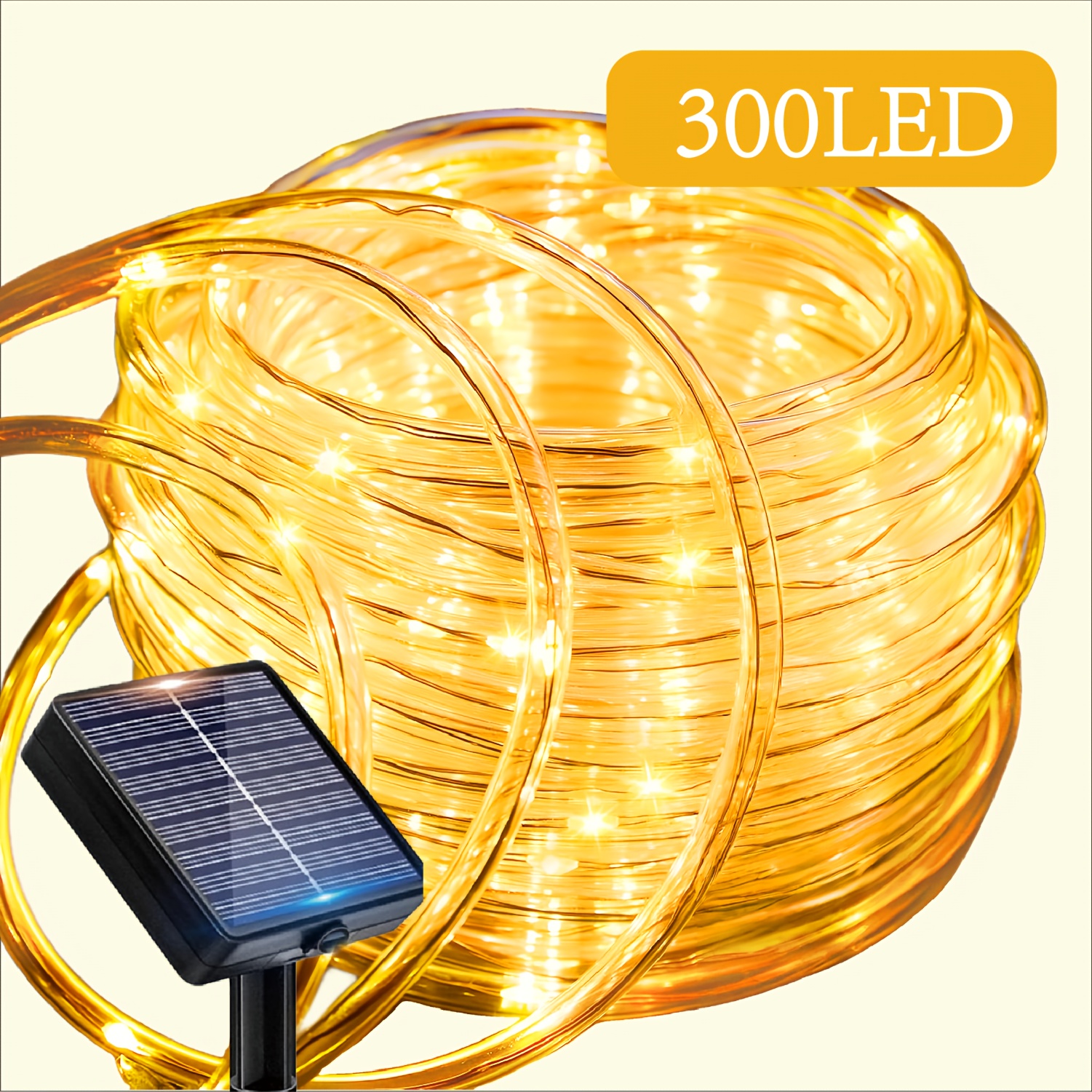 E-shop 1Pack Solar Röhren-Lichterketten - 26,2/39,3/75,4/108,2ft Outdoor 12 , Deko für Pool/Terrasse/Garten/Camping/Hof/Hochzeiten/Weihnachten,