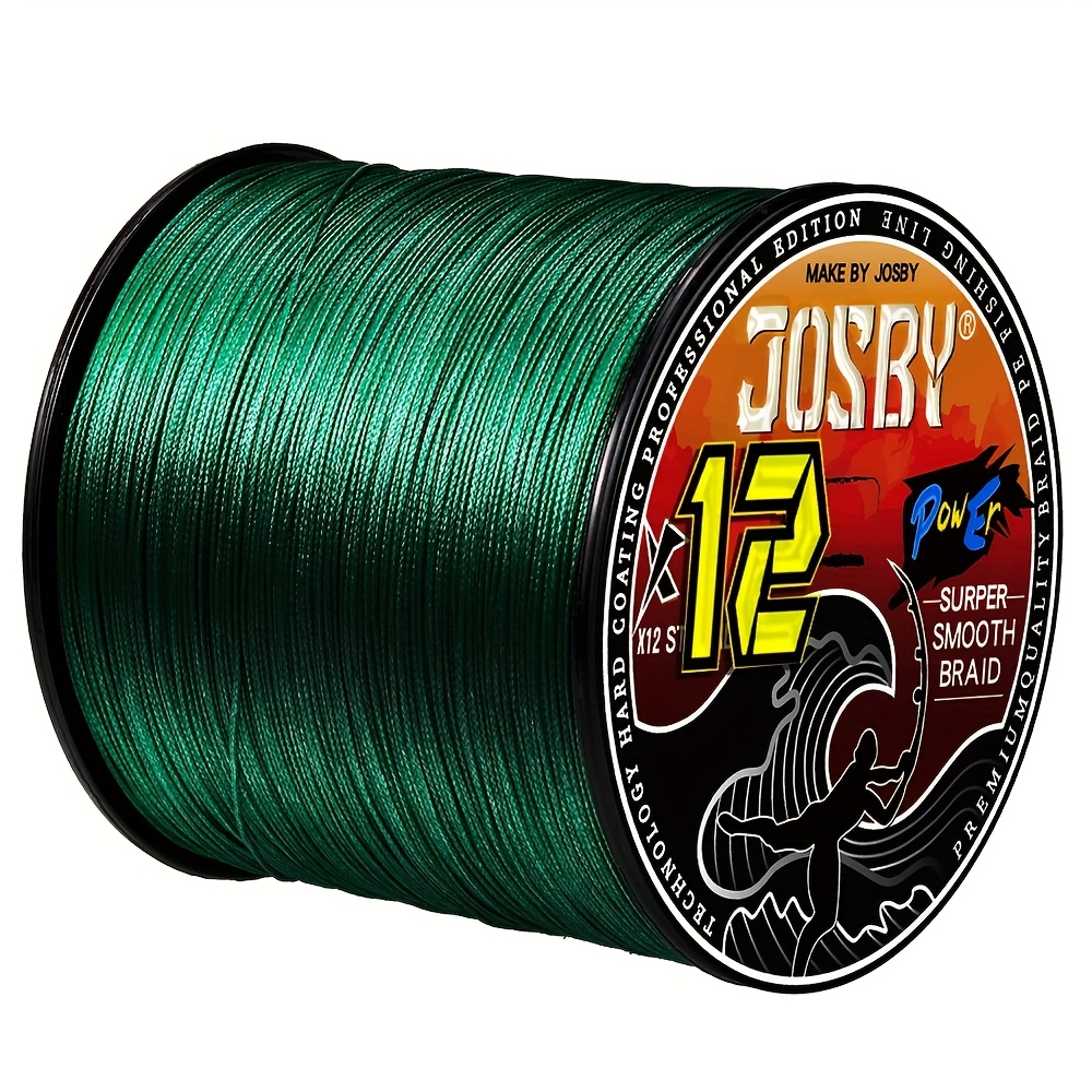 

JOSBY X12 Ligne de pêche tressée, 300M/328 Yard PE Longue ligne de , 25-120LB Super résistante ligne de pêche en mer, Convient pour la pêche en bateau, Accessoires de pêche en mer, Matériel de pêche