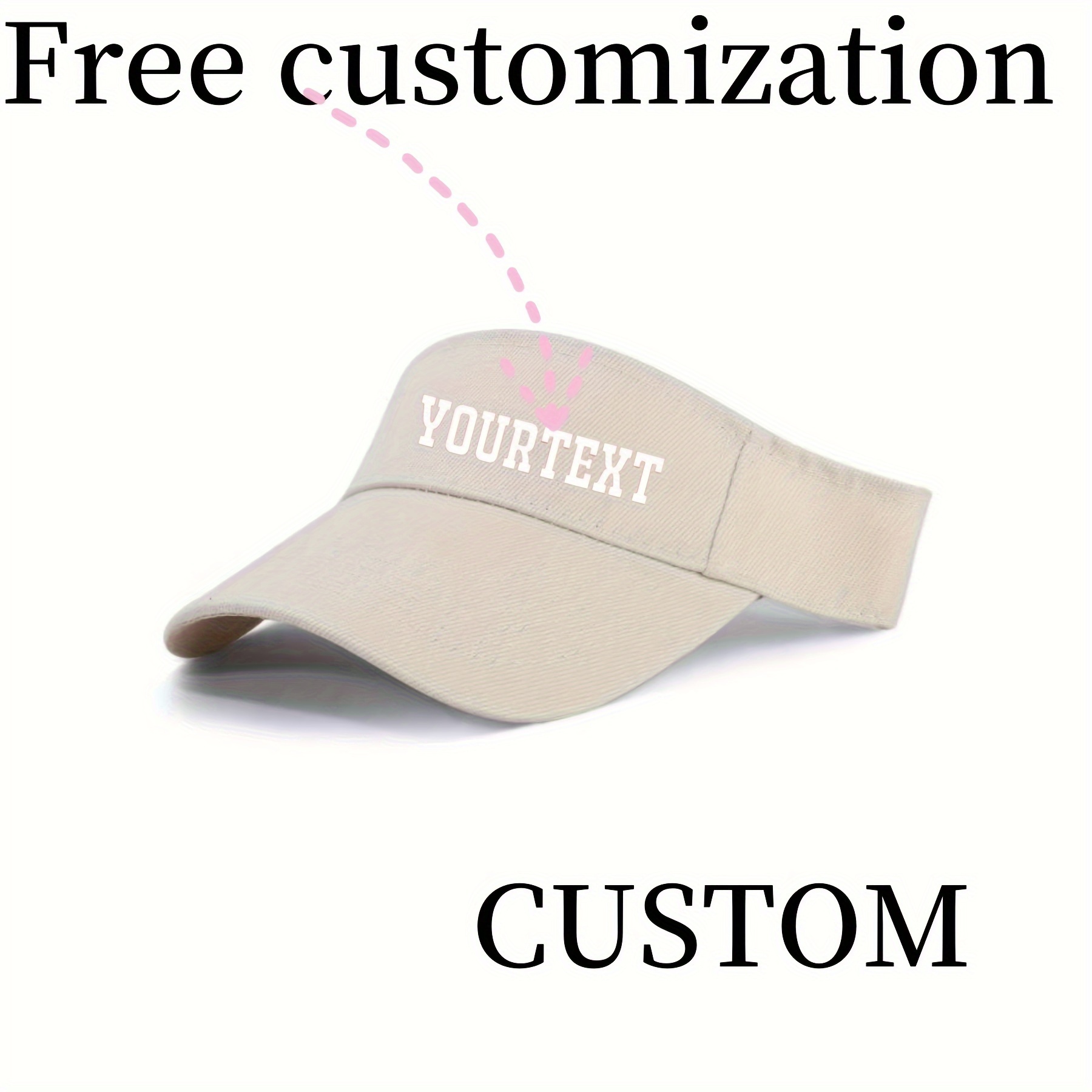 

Customizable Baseball Cap, Adjustable Dad Hat, Unisex Polyester , Men' Accessory, Personalized Visor For Men And Women