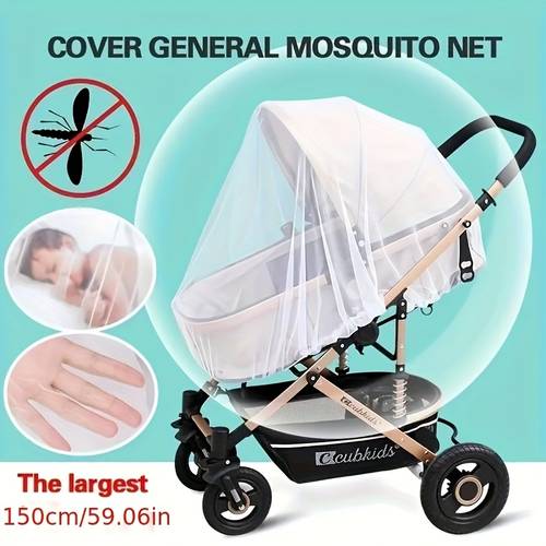 stroller mosquito net stroller insect net cover safety protection breathable and suitable for stroller net breathable and stretchable mosquito ne