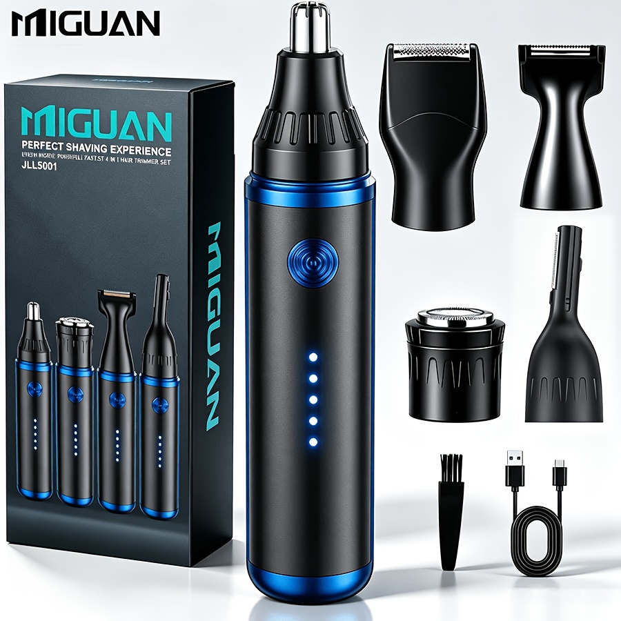 Men's Usb Rechargeable Grooming Kit: Multi-functional Trimmer Suitable For Nose, Ear, Beard & Eyebrow Hair - Portable Usb- Hair Removal For Travel, For -the- Shaving (no)