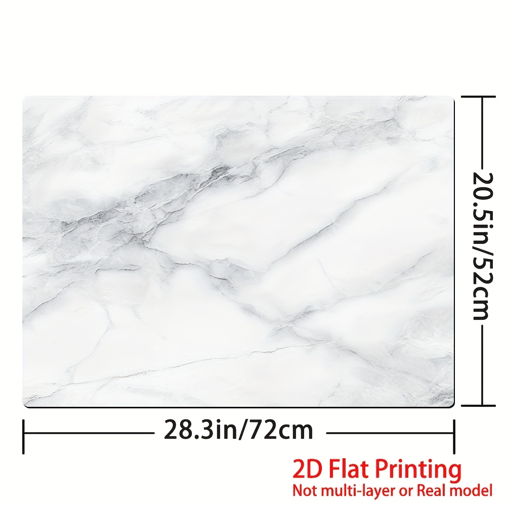 TEMU 1pc, 2d Flat Printing Large Furnace Roof Protective Pad Marble , For Cut At Will, Versatile Kitchen Countertops And Cooktops, Heat-resistant