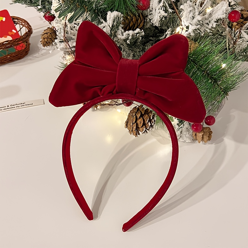 

Red Bow Hairband Elegant Velvet Large Bow Hairband Hair Accessories Hair Bundle Styling Christmas New Year Holiday Birthday Hair Accessories Gift