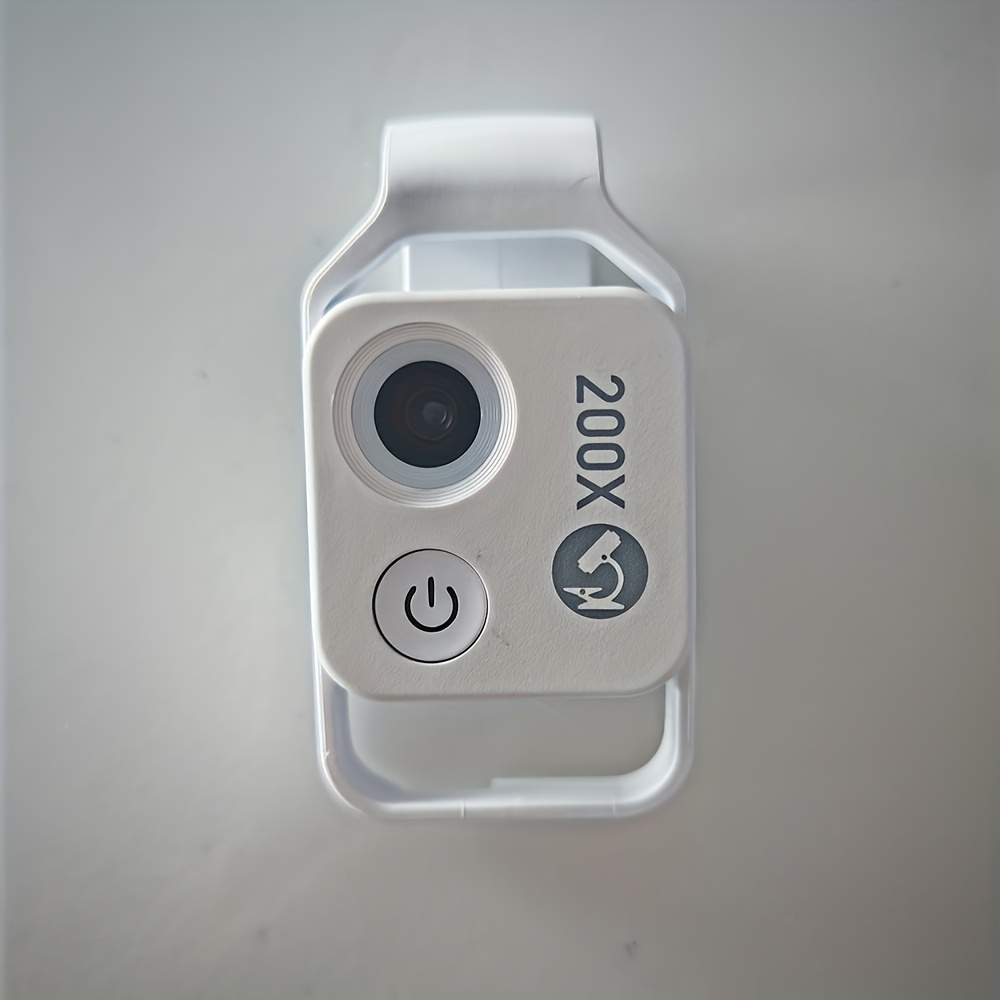   200  pocket microscope with cpl filter led light universal clip for smartphones