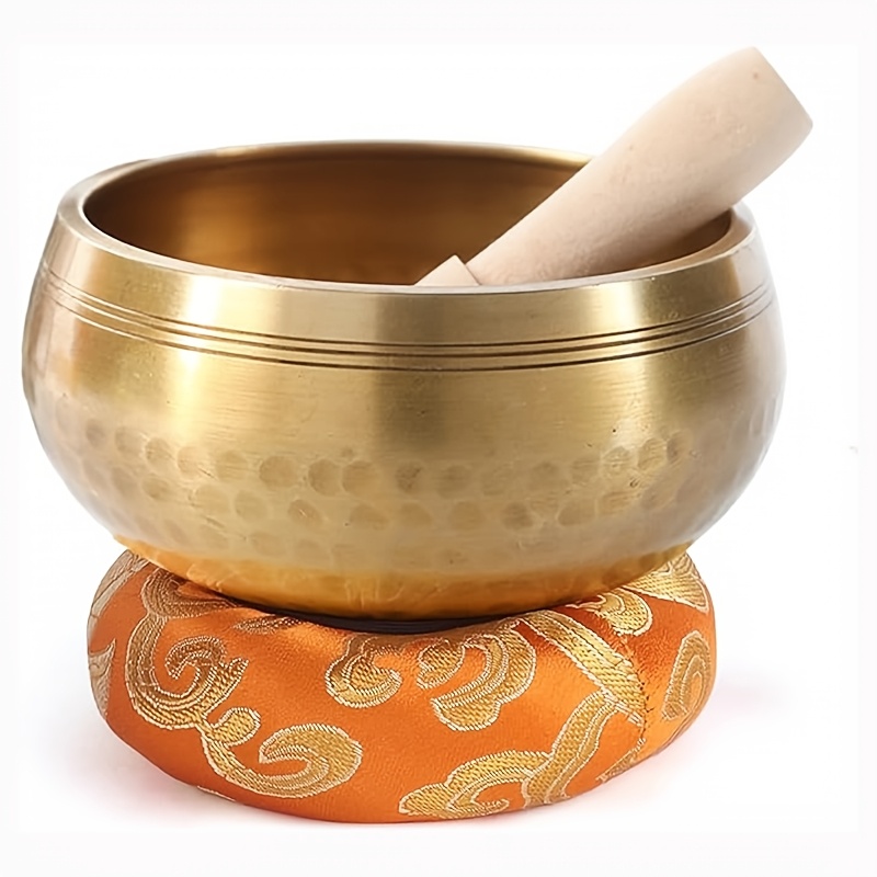 TEMU Ensemble de Chantants Dorés de 3,5 Pouces, Bol de Népalais Martelé à pour Yoga, , , Guérison et Équilibrage des Chakras