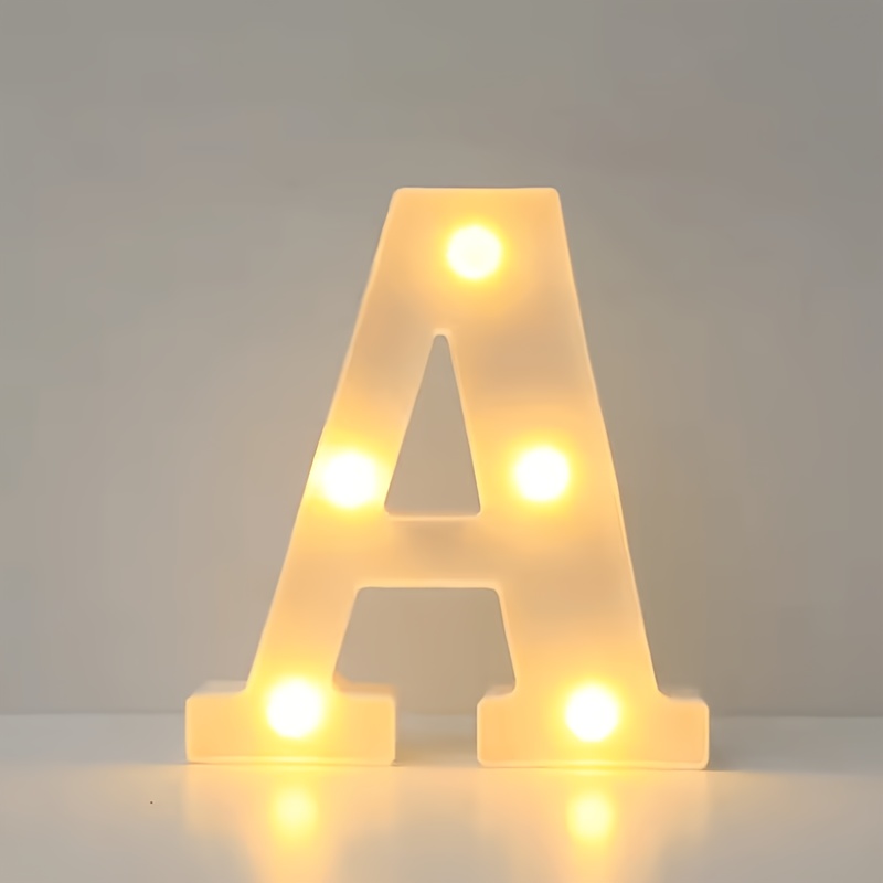 TEMU Led Letter Light With , 7-inch, Luminous Letter And Number Night Light, Suitable For Home, Bar, Wedding, And Birthday Party Decorations,