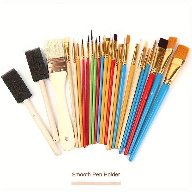 set 25 pinceles diferentes formas pintura acrílica óleo Temu Mexico