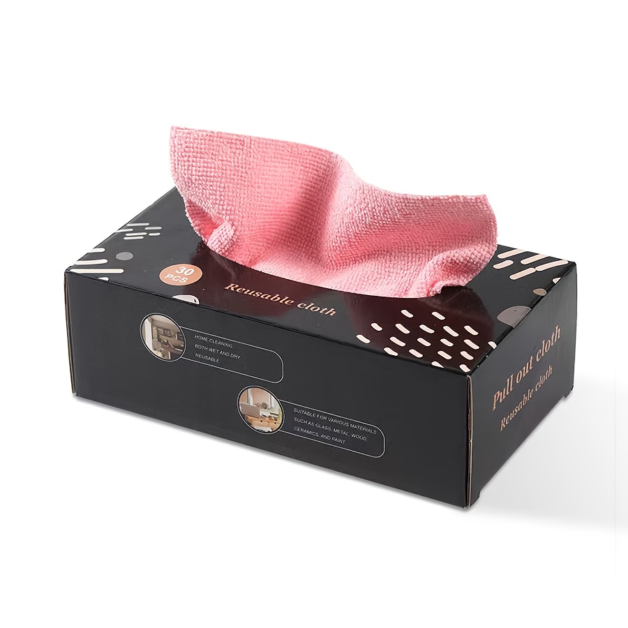 TEMU 30pcs Cleaning Cloths Reusable Cleaning Cloths Pull-out Cloths Disposable Lazy Cloths Dry And Wet Dual-use Cleaning Cloth