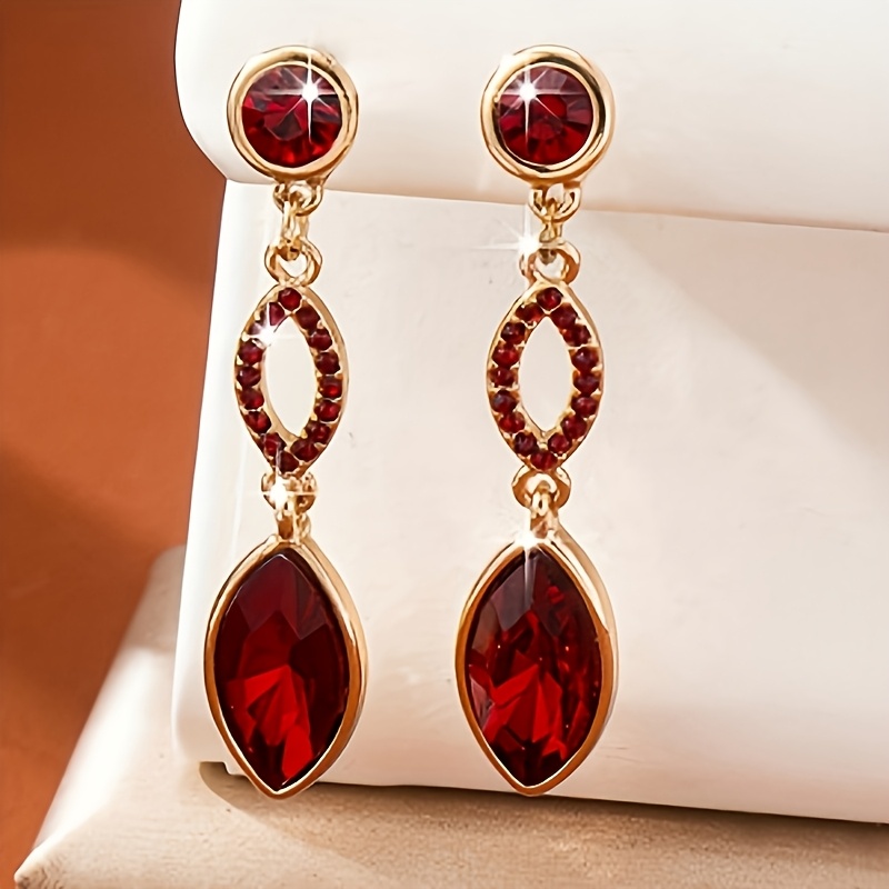 TEMU Pair Of Elegant Fashionable Versatile Ladies' Earrings | Alloy, Iron Post, Suitable For Daily And Party Occasions, All