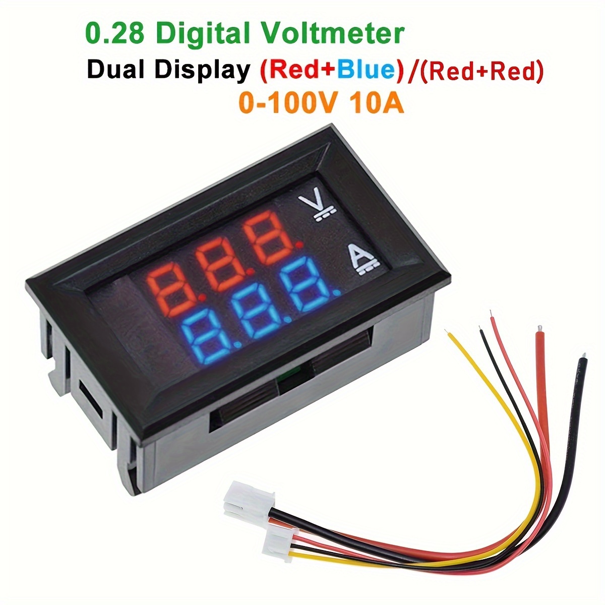 10pcs Digital DC 0-100V 0-10A 250W Tester DC7-12V LCD Display digitale Tensione Corrente Misuratore di potenza Voltmetro Amperometro Amp Detector per Arduino