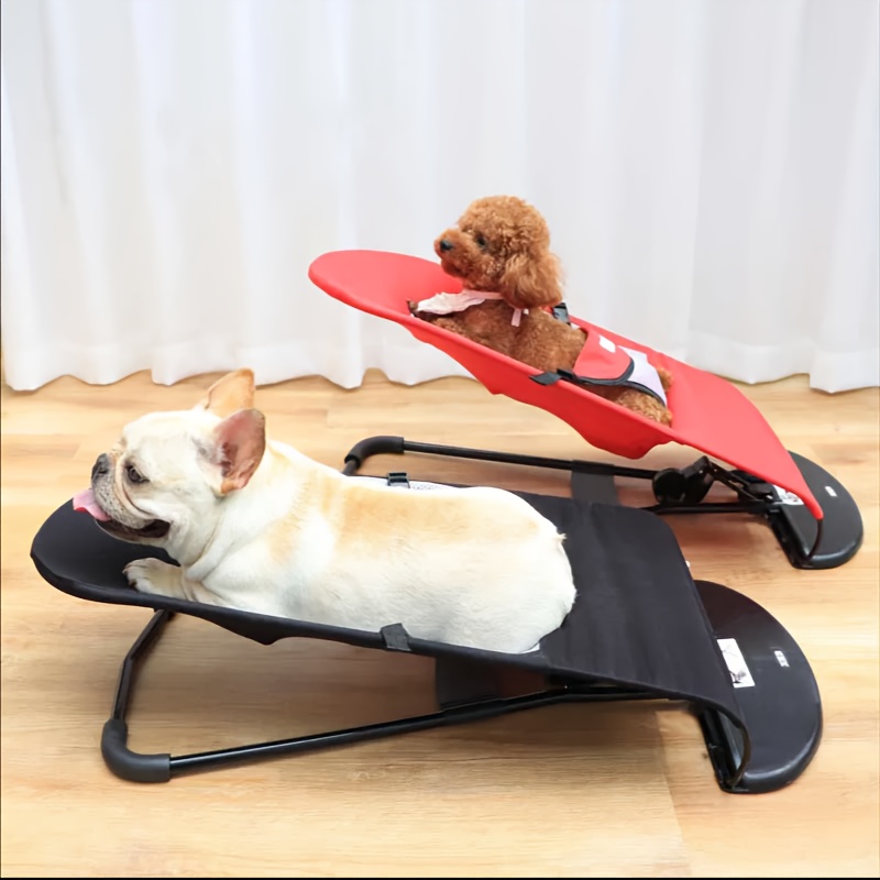 

Lit pliable pour animaux de compagnie avec centre en - Salon confortable pour animaux, chaise berçante portable surélevée pour chien - Réglages de