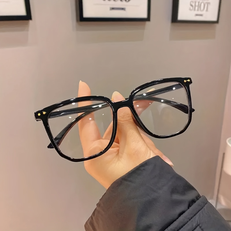 vintage inspired square frame clear lens fashion glasses Temu