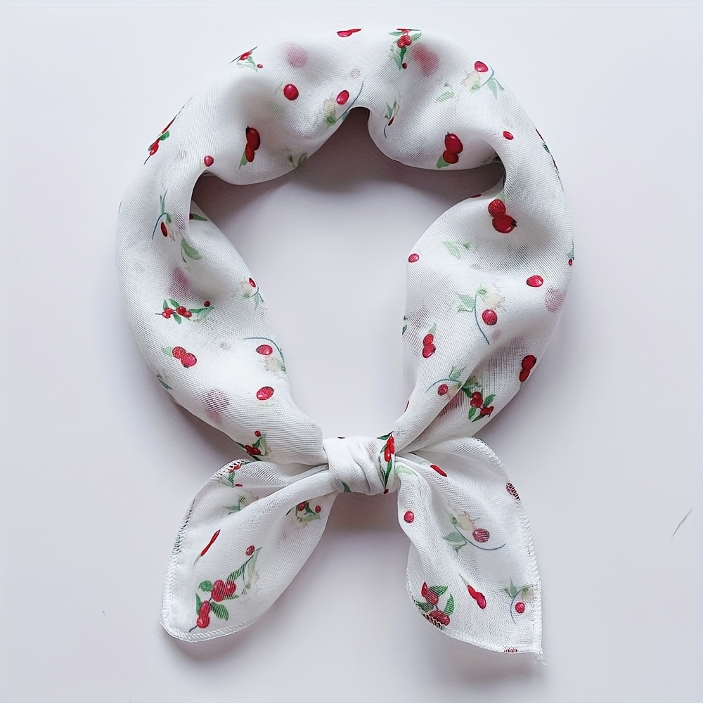 women's elegant cherry scarf soft Temu Bahrain