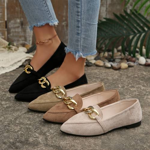 damen slip-on loafer mit zehenpartie knopf – leichte loafer schuhe mit runder sohle, für freizeit, büro & semi-formelle kleidung – bequemes flaches schuhwerk, europäischer stil (pflegefrei), damenschuhe