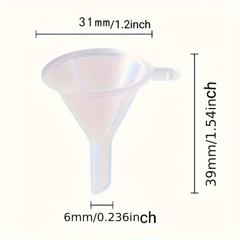 Paquete de 15 mini embudo pequeño para botellas de laboratorio, arte de  arena, perfumes, especias, embudo de polvo, aceites esenciales, actividades