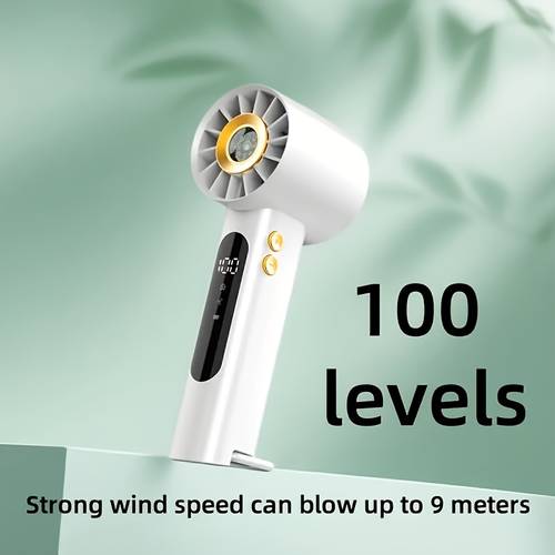 hold the high speed electric fan the usb charging portable mini fan speed adjustable led fan with built in compass with hook quick cooling outdoor fan summer camping fan