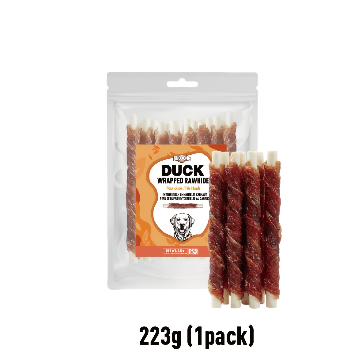 Duck Wrapped Dog Treats For Tear Stain Support - Healthy Rawhide Dental Chews - Cooling Protein Snacks For Dogs
