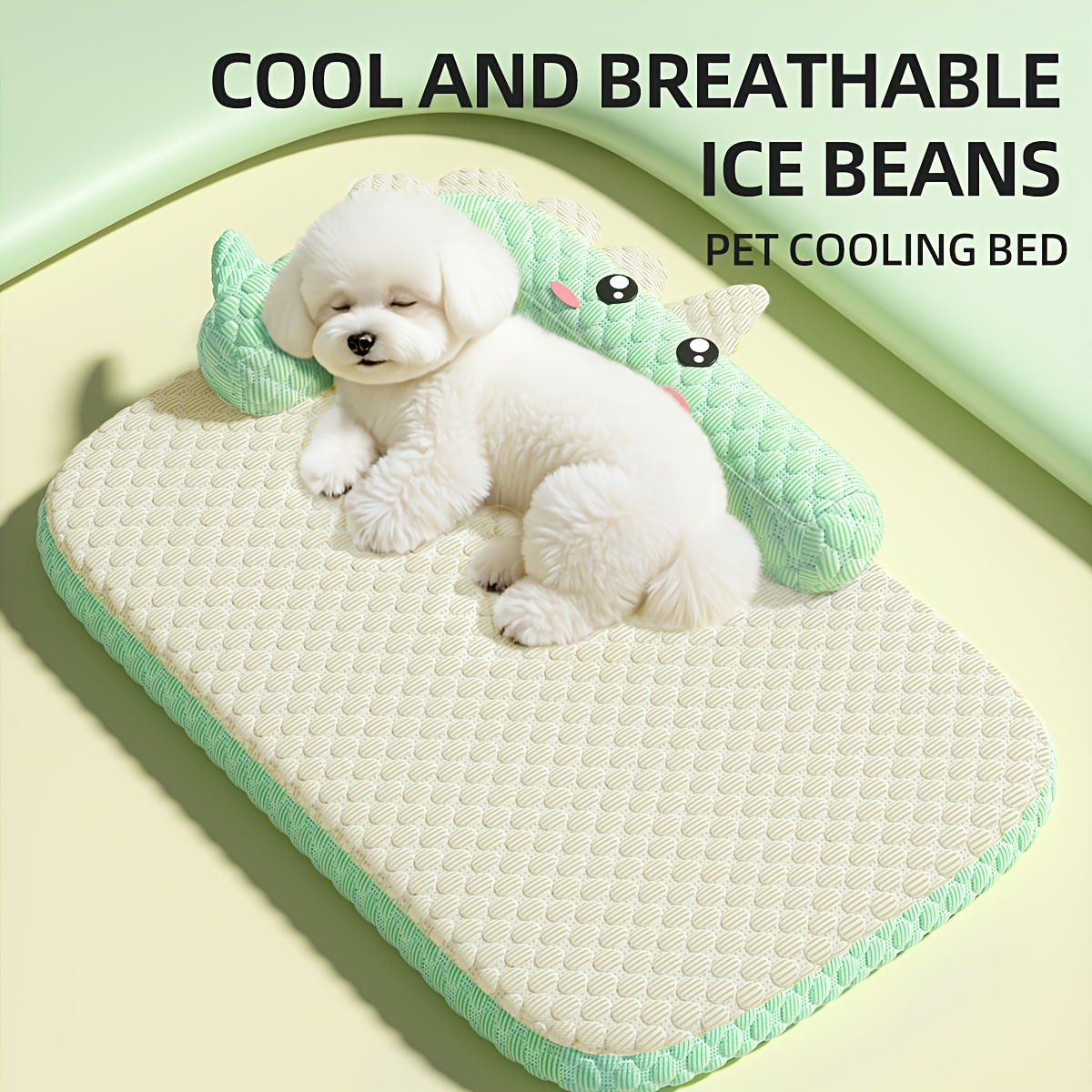 dog bed for summer removable and washable suitable for small breeds like bichon and teddy featuring a cool mat Product details 0