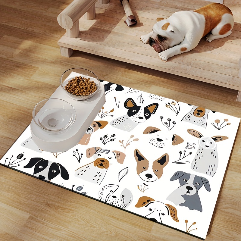 

Waterproof & Non-slip Pet Feeding Mat For Dogs And Cats - Easy To Clean, Leak-proof Food Bowl Coaster, Various Sizes Available