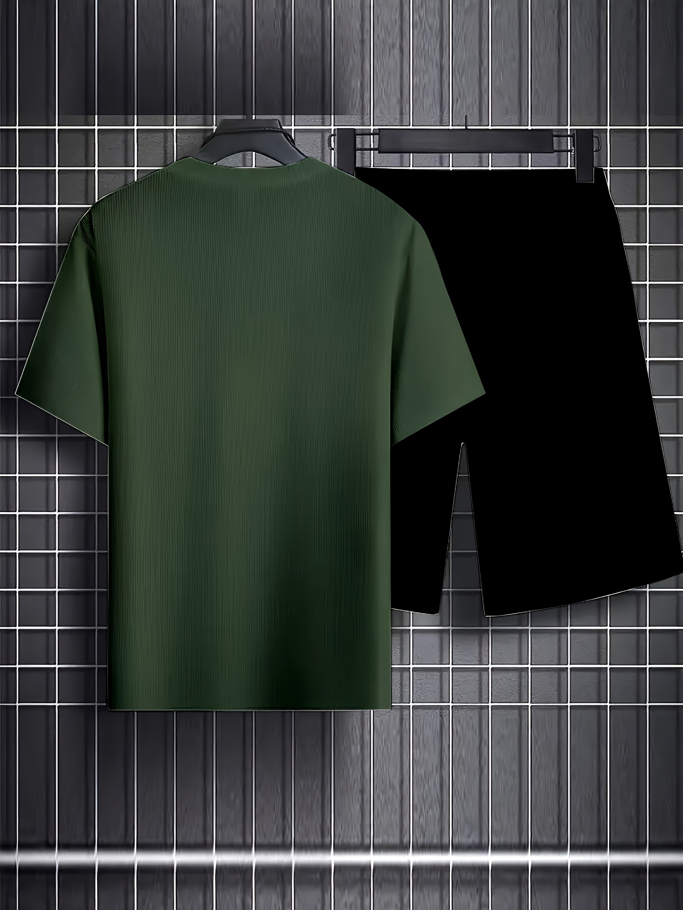 Leopard Print 3D Men's Casual Sportswear Set - Breathable Polyester Knit Fabric, Crew Neck Short Sleeve T-Shirt and Shorts Combo, Regular Fit for All Seasons