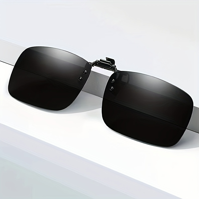 2pcs Easy Rectangle Polarized Clip-On Glasses