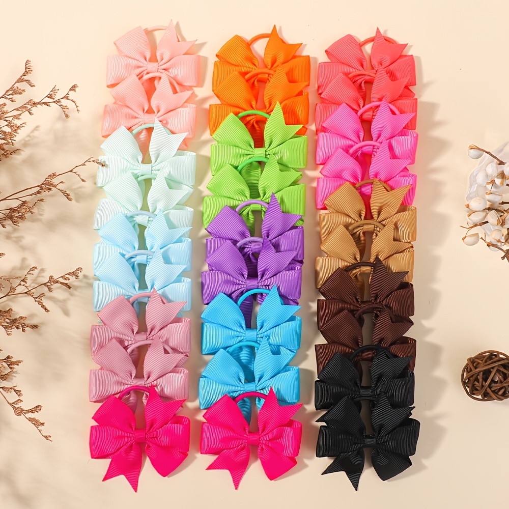 TEMU 28 Paquete de para el Cabello de Color Sólido, Bandas de Estilo Casual, Ideales para Uso Diario y Viajes, Colores Surtidos