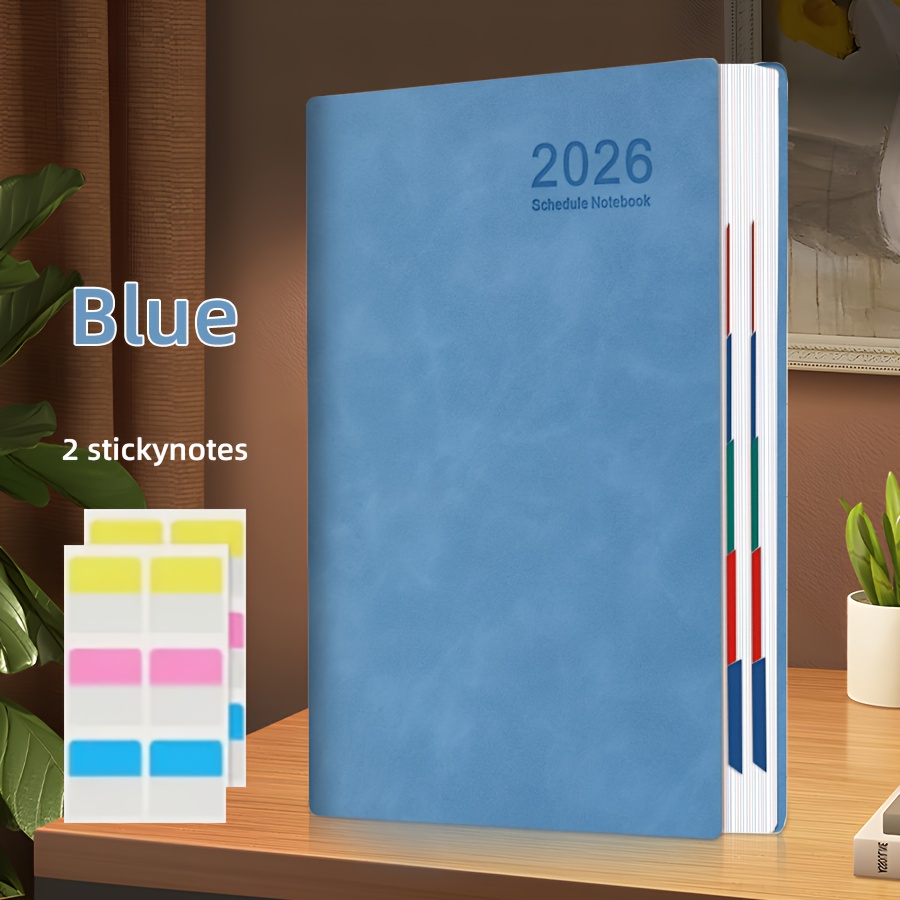 TEMU Daily Schedule Daily Planner Daily Calendar Notebook Book Notebook Suitable For Work And Study Back-to-school Gift With 2pcs Sticky Notes,