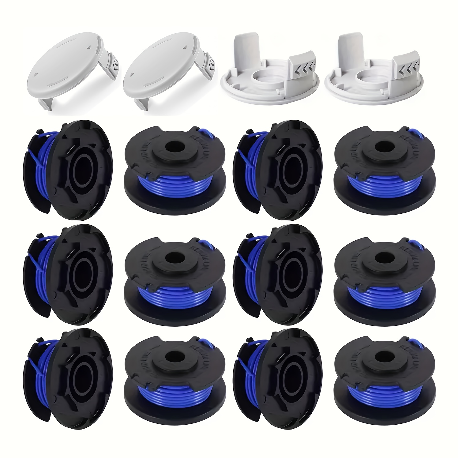 compatible with ryobi and hart electric trimmers replacement spool with 0 065 automatic   fits 18v 24v 40v outdoor   accessories with cap multi size set