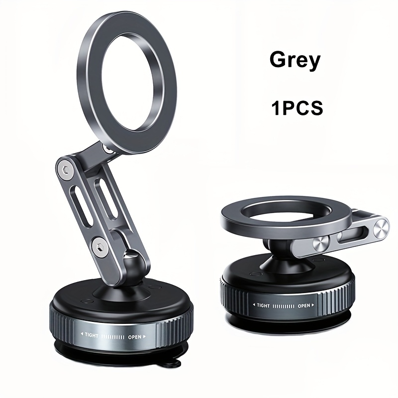 E-shop Neuer Saugnapf-Handyhalter, Auto-Vakuum-Magnet-Handyhalterung, 360° drehbarer starker Magnet-Metallständer, manuelle mechanische Bedienung