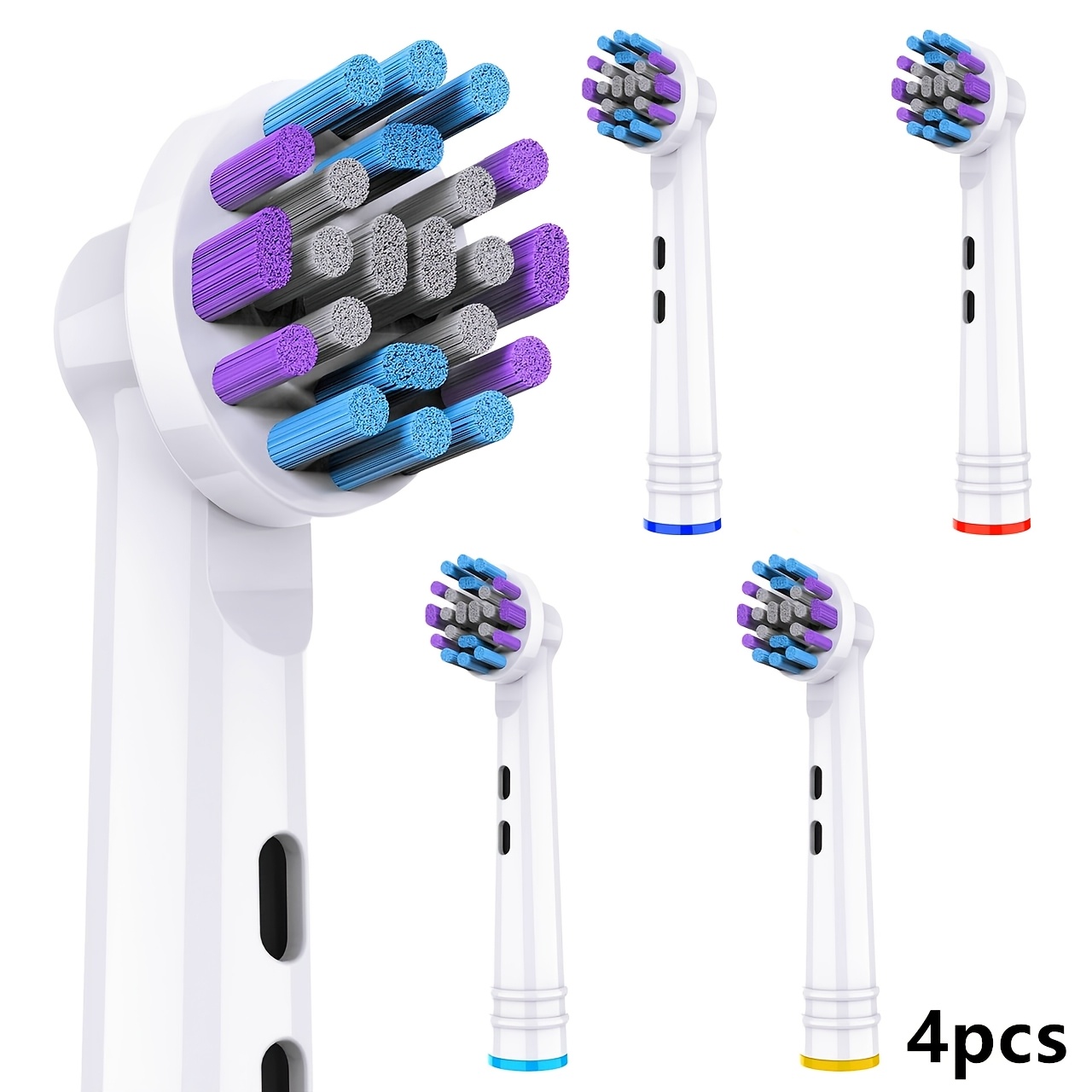 Image of 4pcs Toothbrush Replacement Heads For Oral- 500/1000/1500/3000/3757/5000/7000/7500/8000