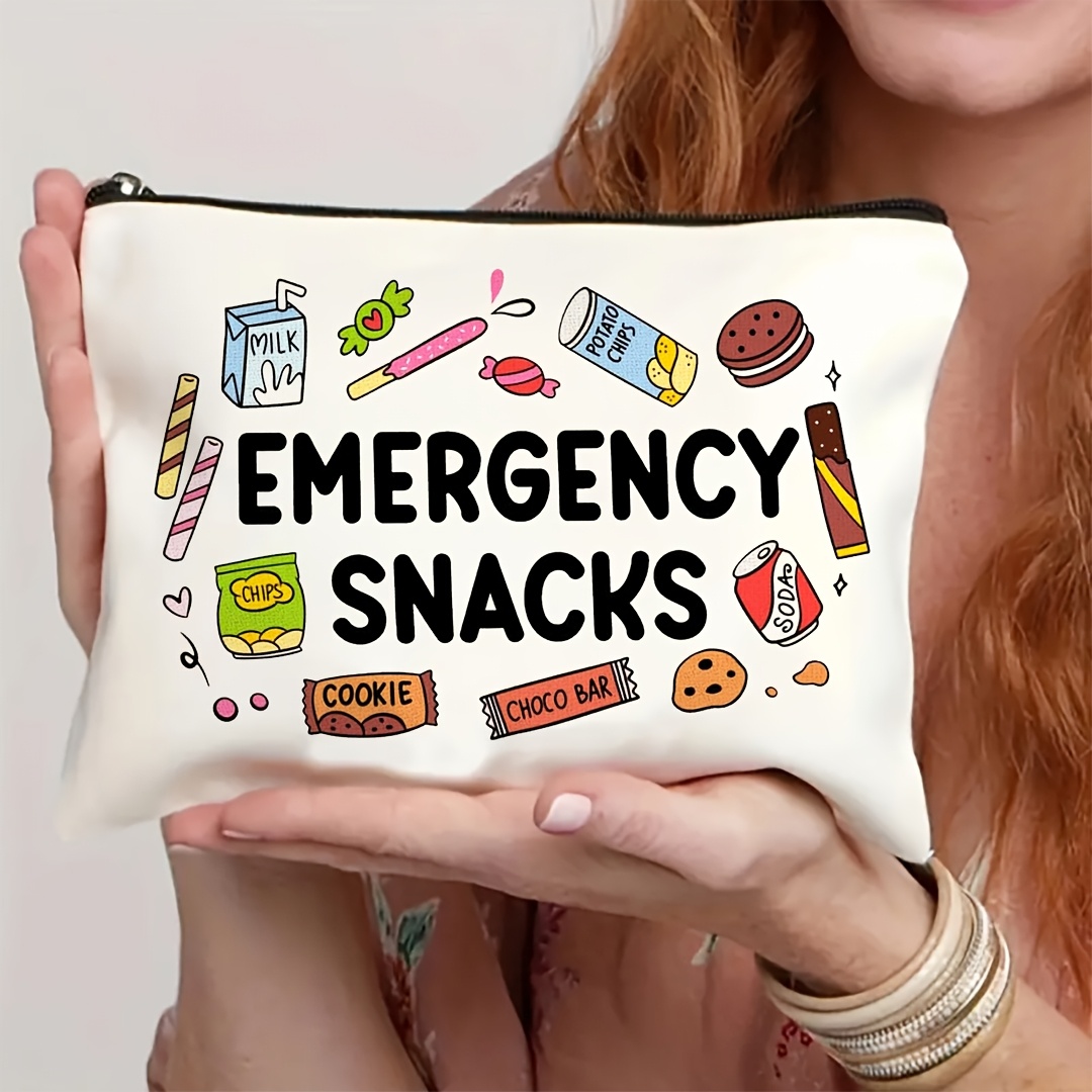 TEMU 1pc, Makeup Bag, Snack Bag, Women's Gift Makeup Bag, Weekend Travel Makeup Bag, Food Zipper Makeup Bag, Food Safety Bag, Snack Enthusiast Gift, Storage Bag, Multi-functional Storage Bag