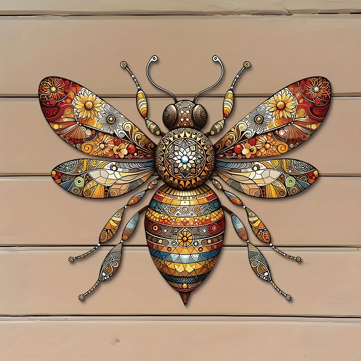 Vibrant Bee Metal Art Wall Decor - image 9