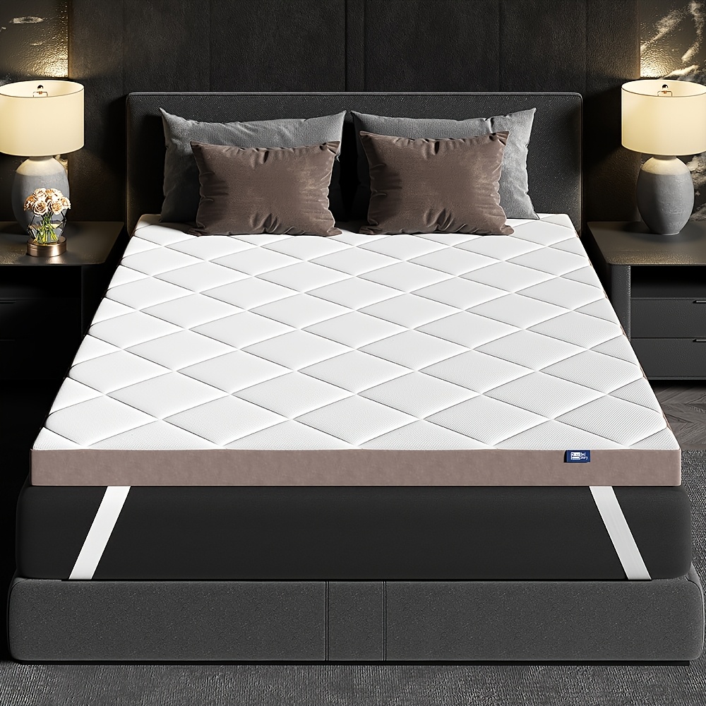Image of Bedstory Topper, Gel Memory Foam Topper, Breathable & Cooling Topper, H3 Medium Firm Support, Washable Cover, Filling, -tex, For Spring Mattress