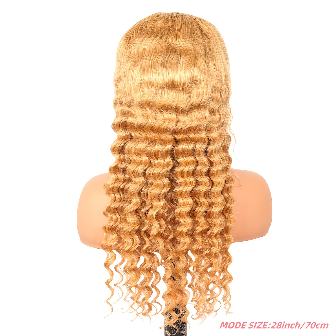 13x6 Honey Blonde Deep Wave Human Hair Wig 180% Density #27 Deep Wave Wig HD Lace Front Wig Colored Lace Frontal Wig Pre Plucked Blonde Human Hair Wig Human Hair for Women