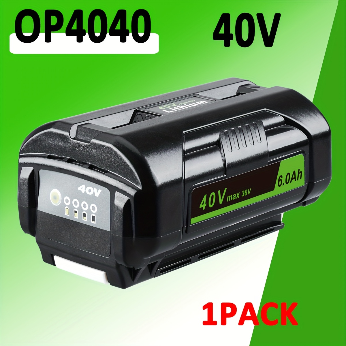 TEMU Replacement For Ryobi 40v Lithium Battery Replacement For Ryobi 40v 6.0ah Lithium Battery Op4015 Op40201 Op4026 Op40261 Op4030 Op40301 Op4040