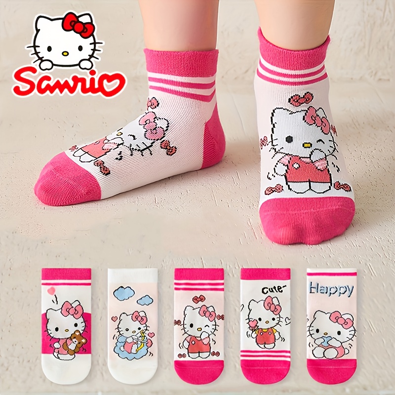/ 3 Pairs Random Kuromi Cartoon Ankle Socks For Girls – Mid-calf Socks, Summer Crew Socks For