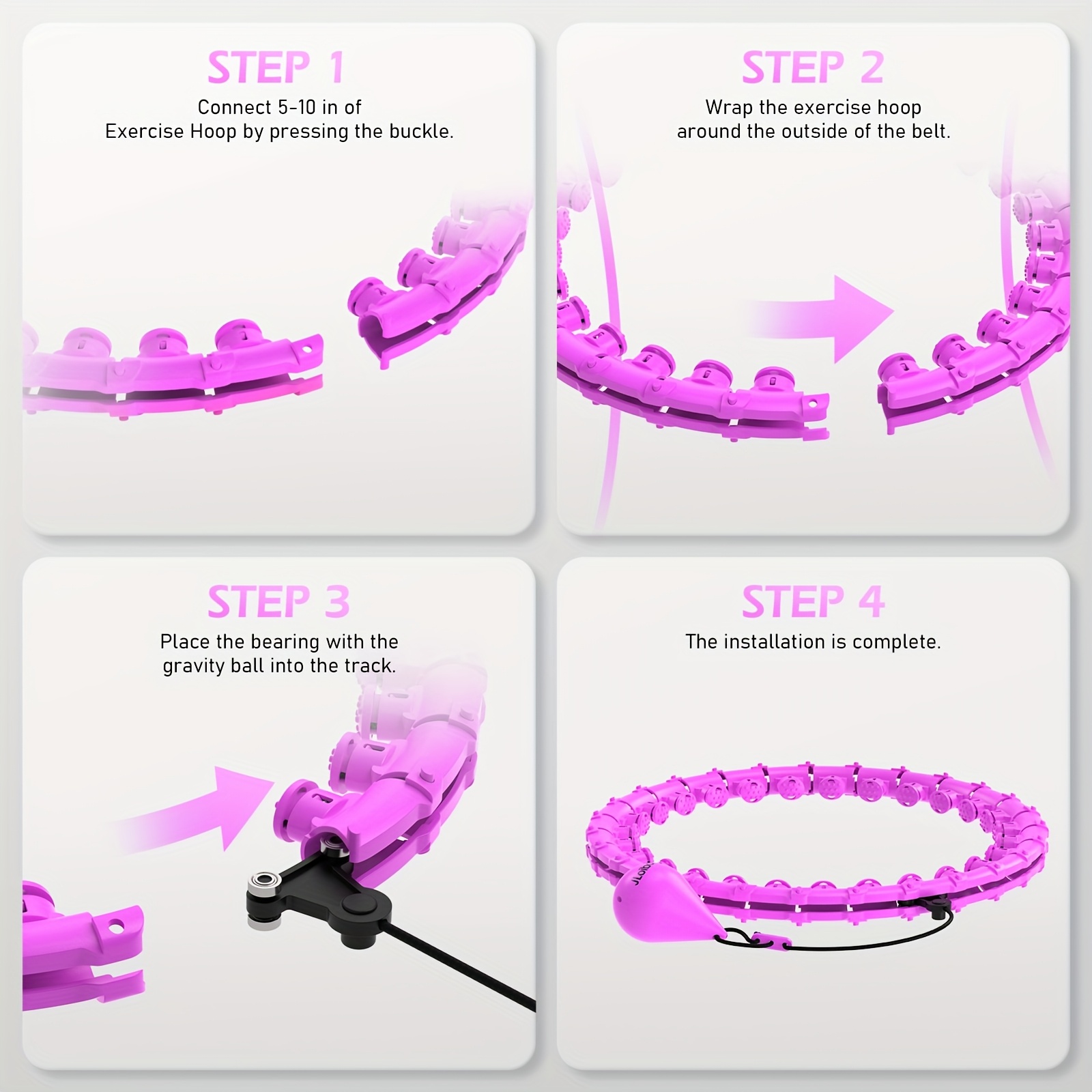 27 Sections Adjustable Weight Ring/Strength Training-Sculpting- Burning in One/Extended Design + Detachable Knot/Home Fitness Essentials