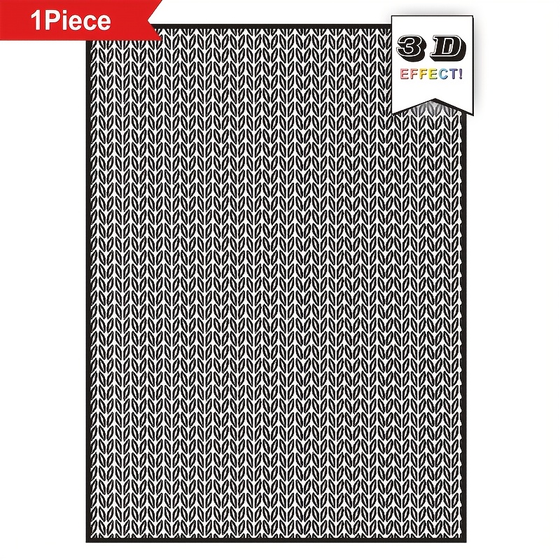 3d Woven Template, Embossed Craft Paper Folder, , Transparent 3d Texture Card Making, Photo Album, 1pc Newly