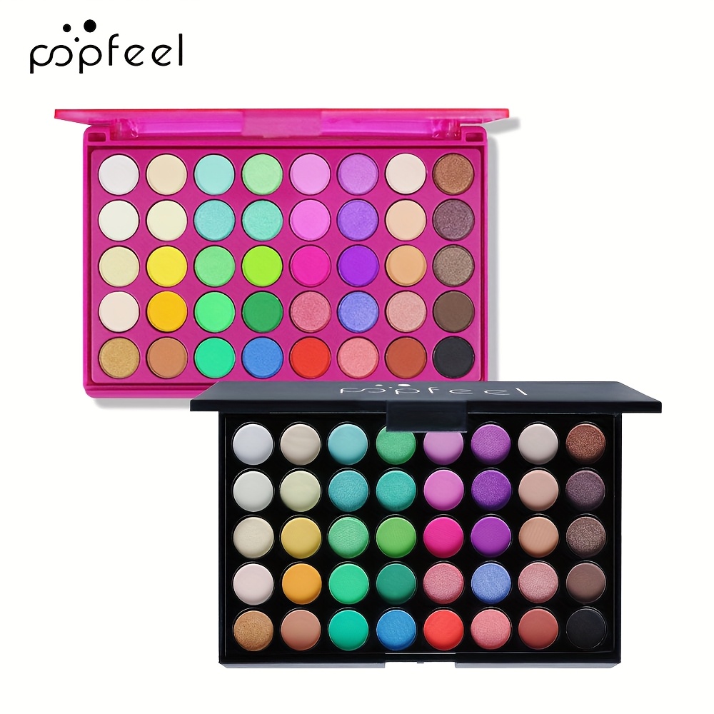 TEMU 2 Pack Eye Makeup Palette Set, Total 80-colors Eyeshadow Palette Blush Palette, Matte Shimmer Pigmented Long Lasting Waterproof Eye Shadow Kit,