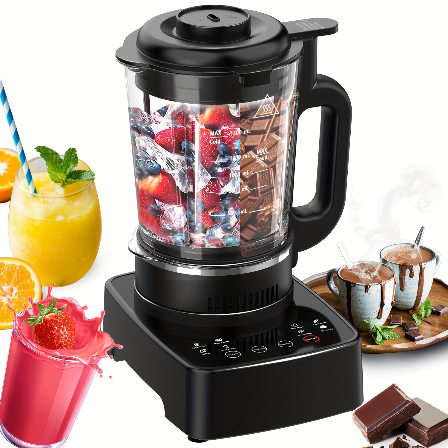 TEMU Blenders, Multifunctional Blenders For Kitchen ;12-in-1 Multifunctional Machine, Soups, Shakes And Smoothies 24h Scheduled Appointments Blenders