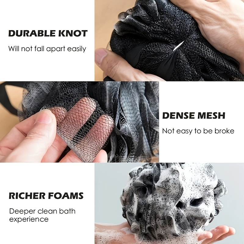Exfoliating Shower Gloves & Mesh Pouf Loofahs for Deep Cleansing
