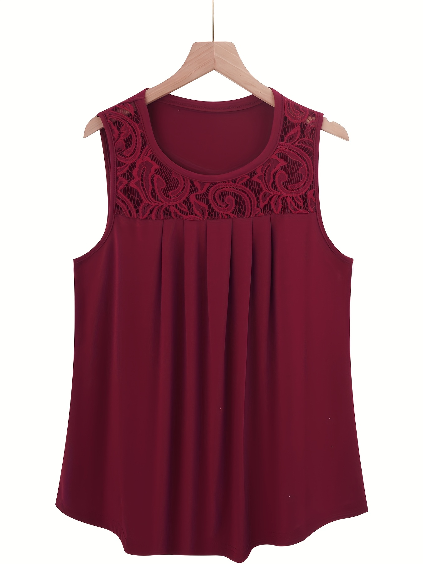 Solid Color Versatile Sleeveless Chest Pleated Casual Vacation Top
