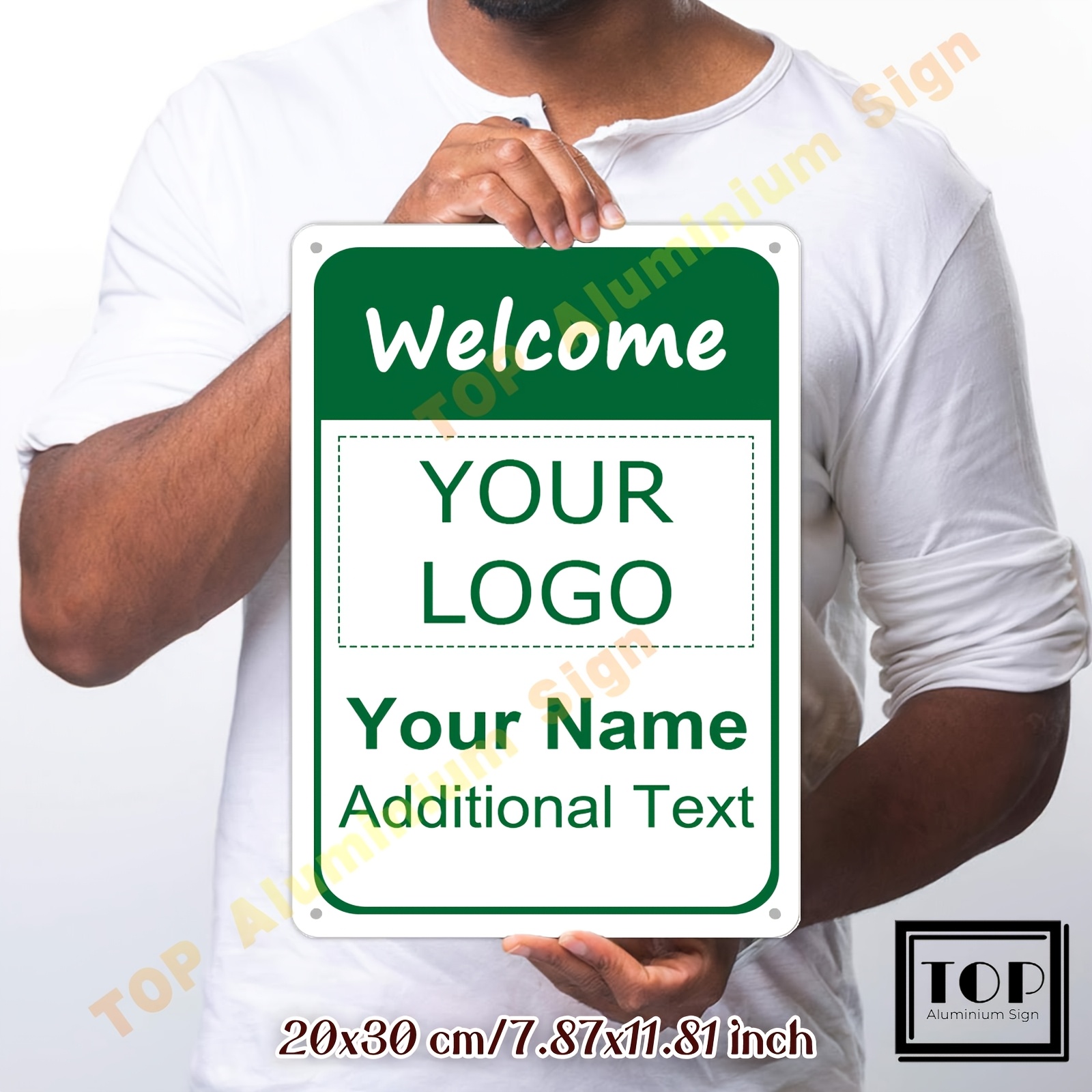 TEMU 2d Flat, [2d Flat] Custom Outdoor Plaque - 1pc 2d Flat 8x12 Inch Rust-resistant Aluminum Plaque, Personalized Welcome Plaque, [], [], [ Text] |