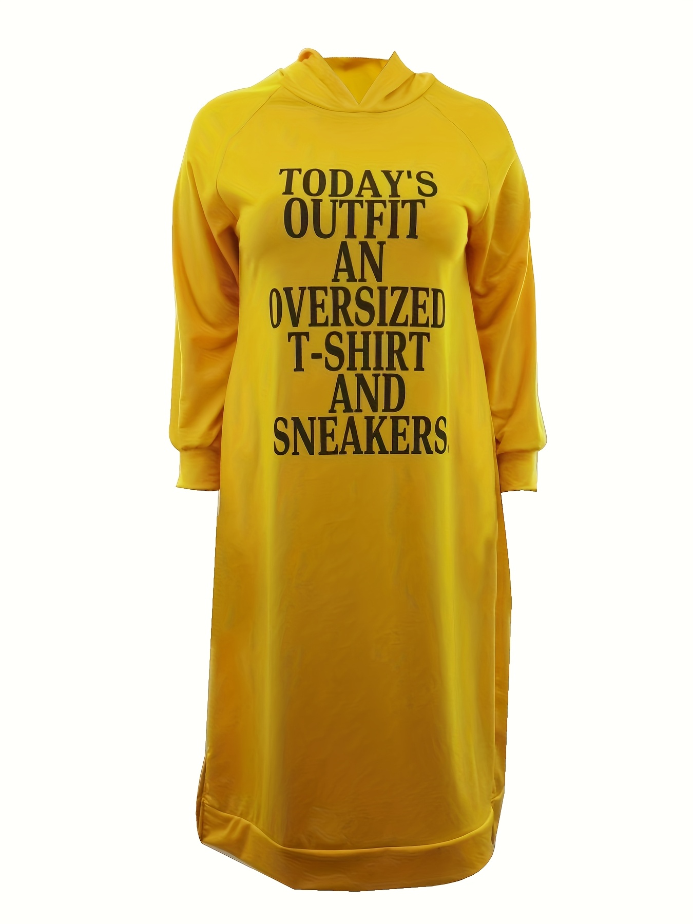 Oversized Mustard Tunic Dress Hoodie Outfit Oversized Yellow