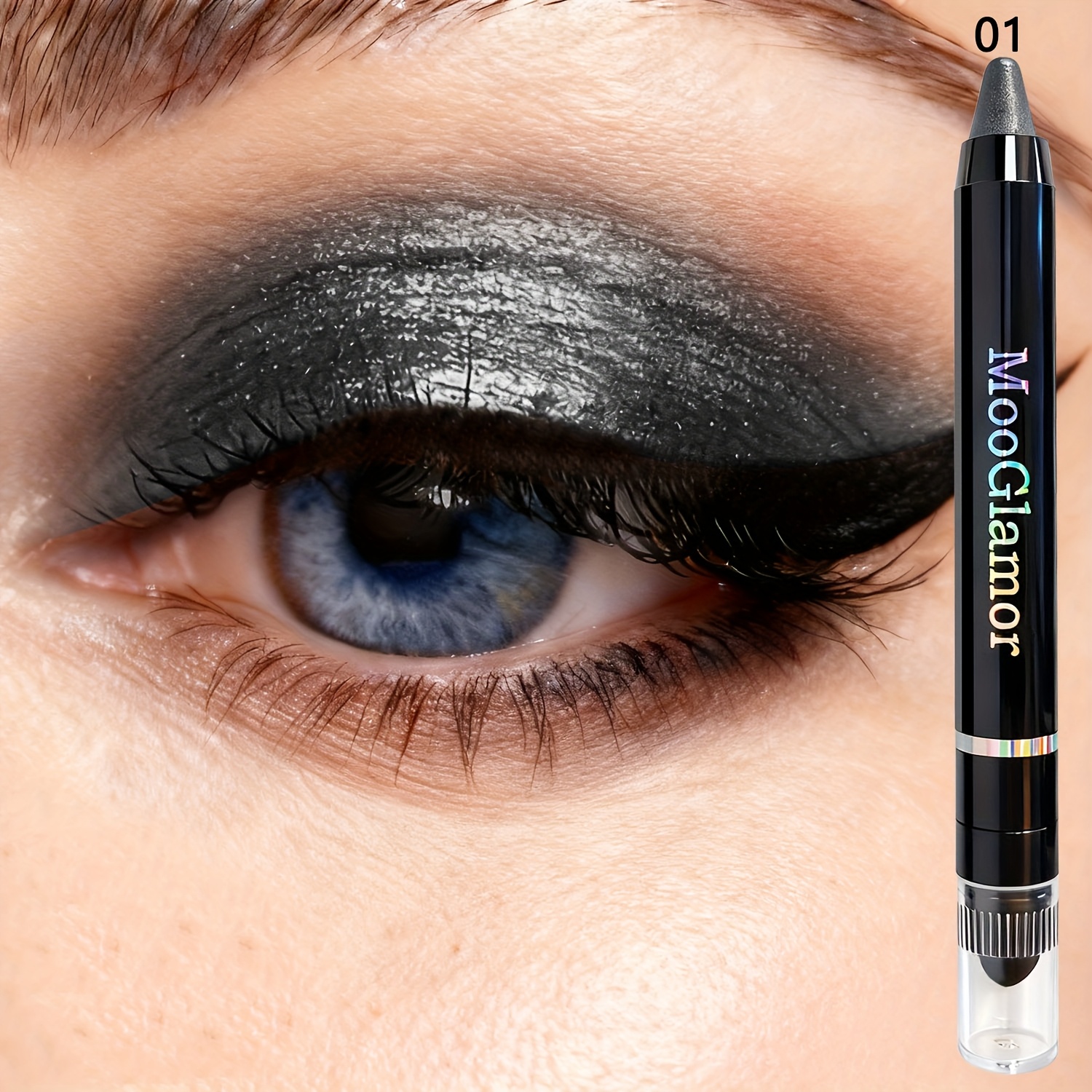 Image of 1pc Colorful Shimmery Eye Shadow Stick Glittering Eye Shadow Sticks With Retractable Eyeshadow Pencil For Long-lasting Makeup Eyeshadow