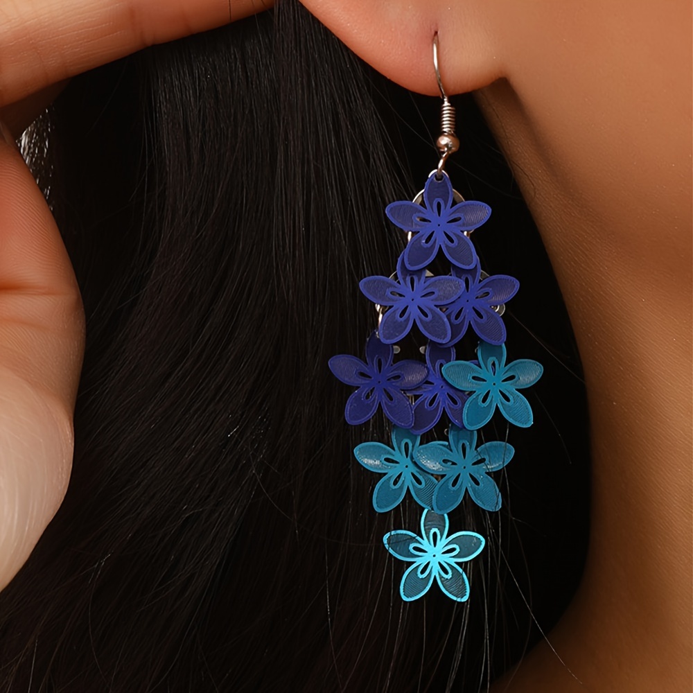 

Bohemian Dangle Earrings Hollow Flower Tassel Design Match Daily Outfits Party Accessories Casual Dating Decor For Female