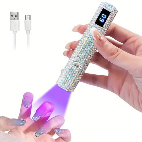 portable quick nail lamp with usb handheld nail dryer for polish hardener for fingers toenails bright no adapter included