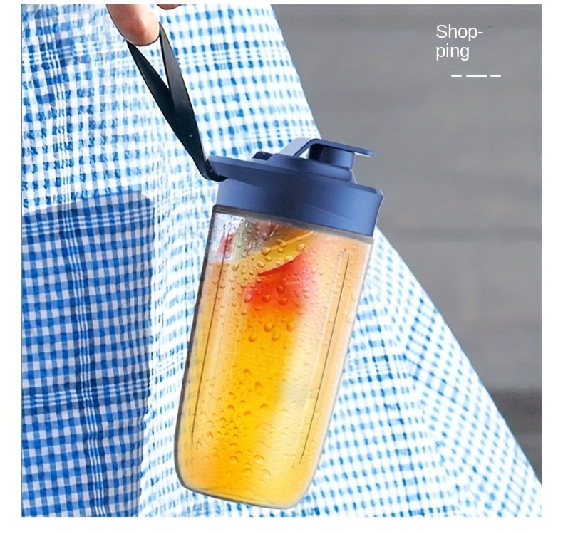 portable dual cup juicer with usb rechargeable battery compact   plastic   lanyard cleaning brush ideal for smoothies   smoothie cup details 7