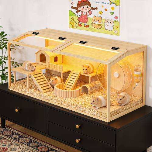 hamster cage large hamster cages and openable top with tempered glass panels solid built