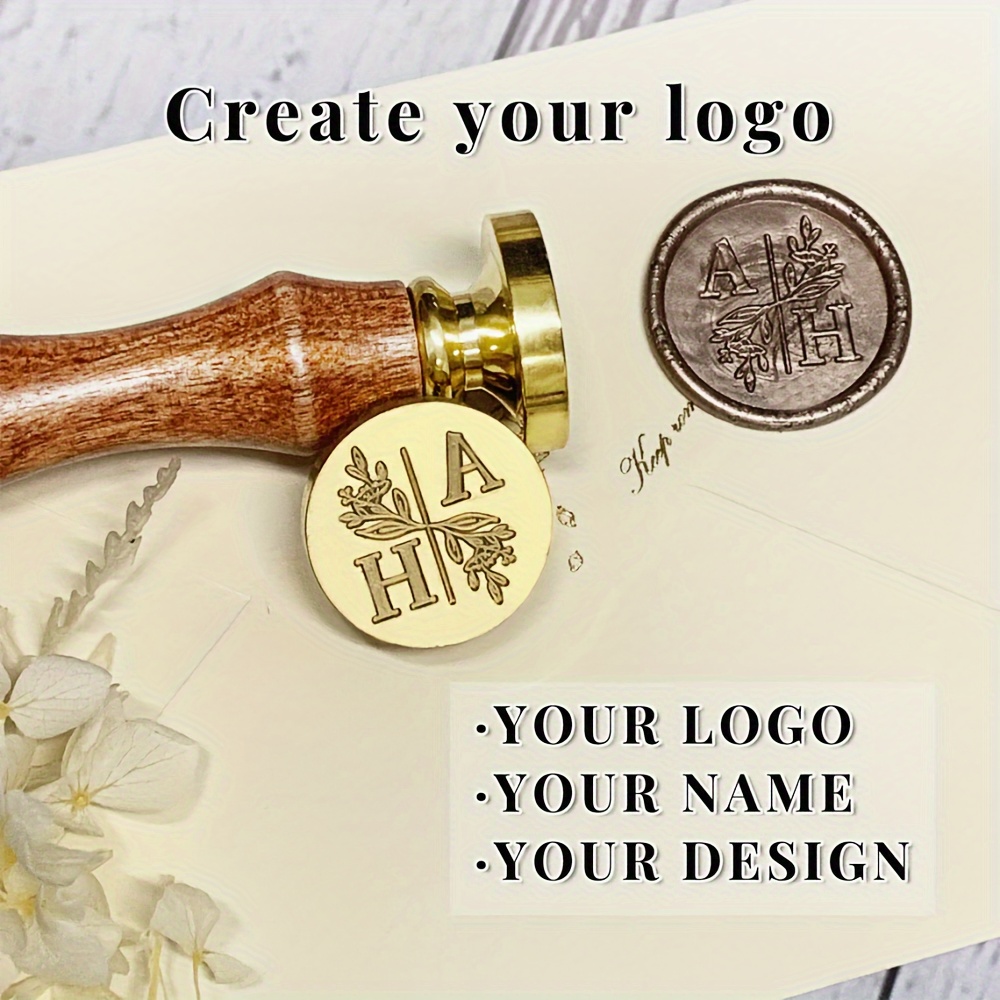 

Custom Wax Seal Stamp With Your Own Design - Personalized Logo & Photo, Ideal For Wedding Invitations And Gifts, Durable Copper, 30mm